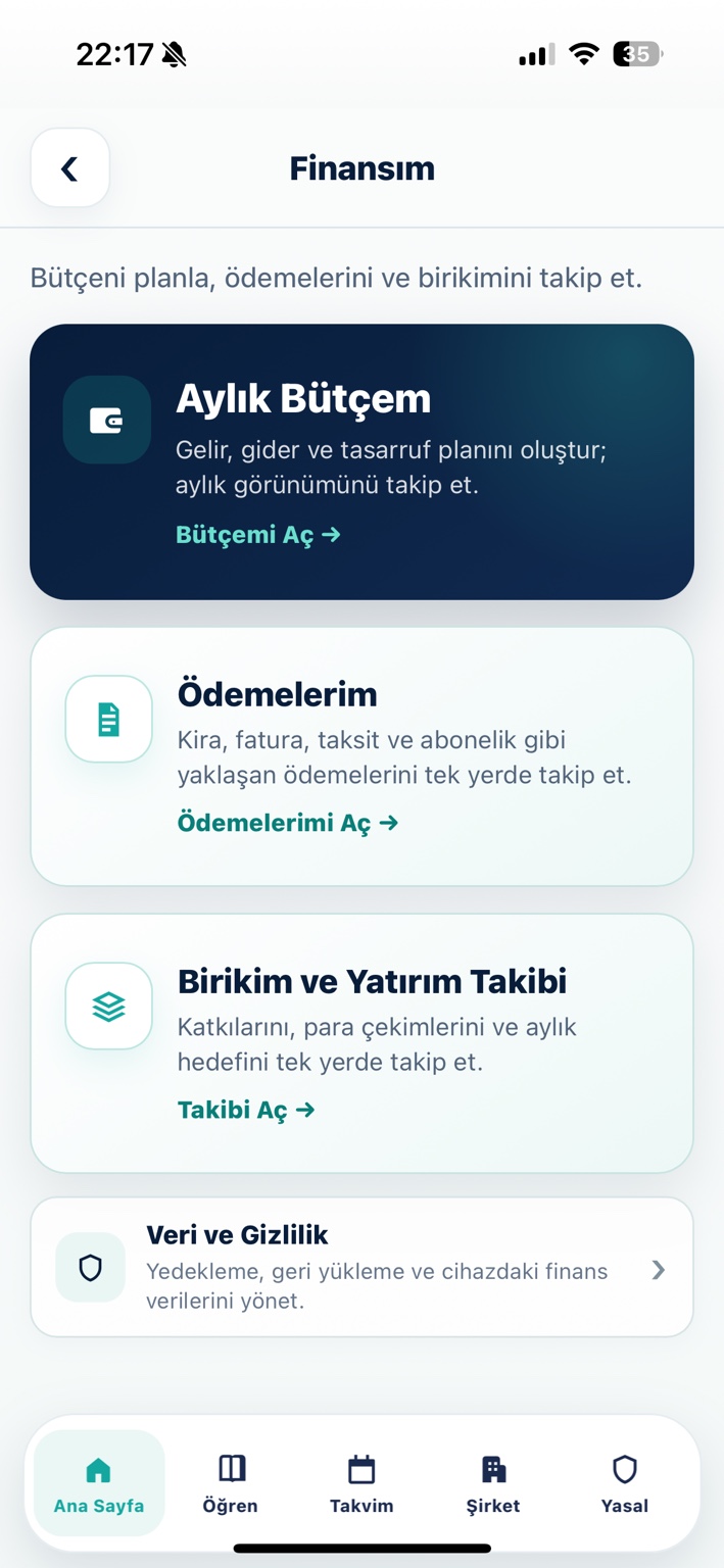 PortLab Finansım ekranı